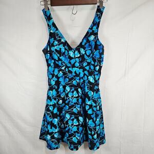 Azul Floral Swimsuit, Women's size 12, Dress Style One Piece
